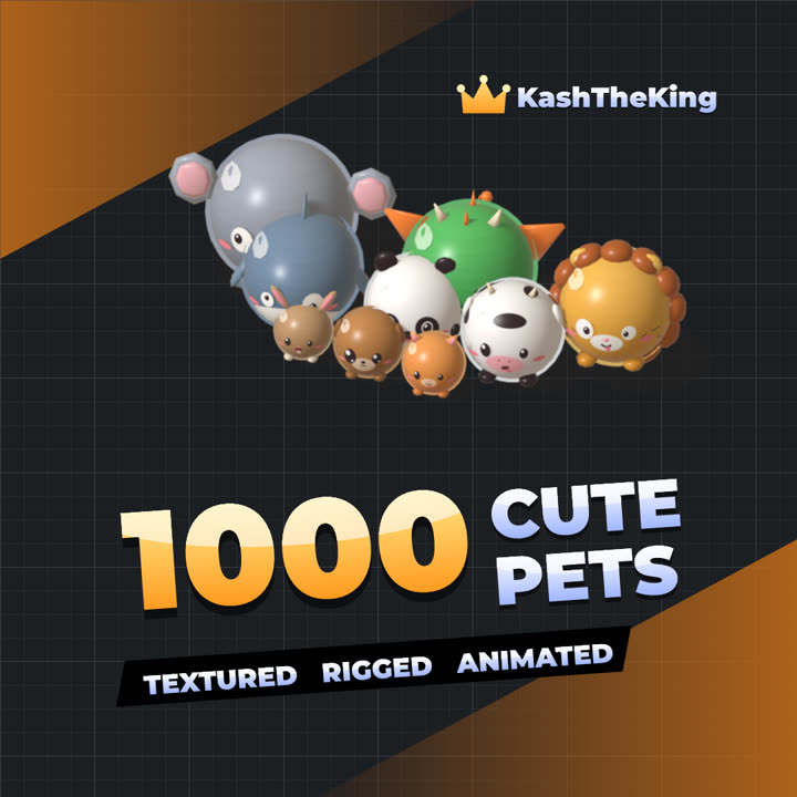 1000 Cute Pets Roblox asset pack