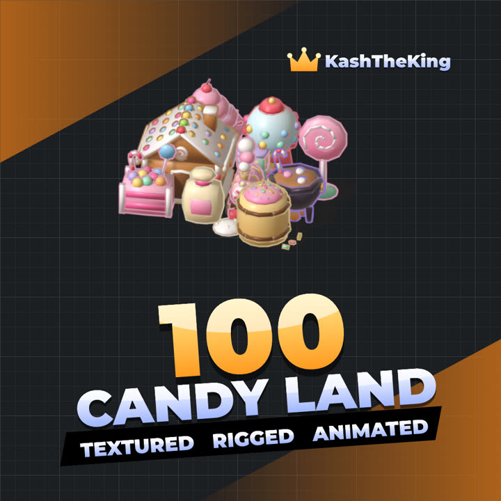 100 Candy Land Assets Roblox asset pack thumbnail