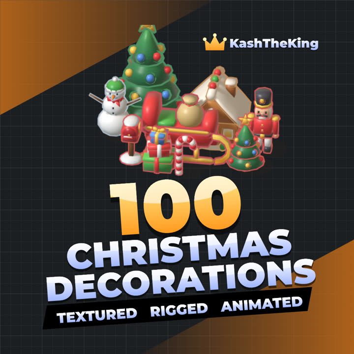 100 Christmas Decorations Roblox asset pack