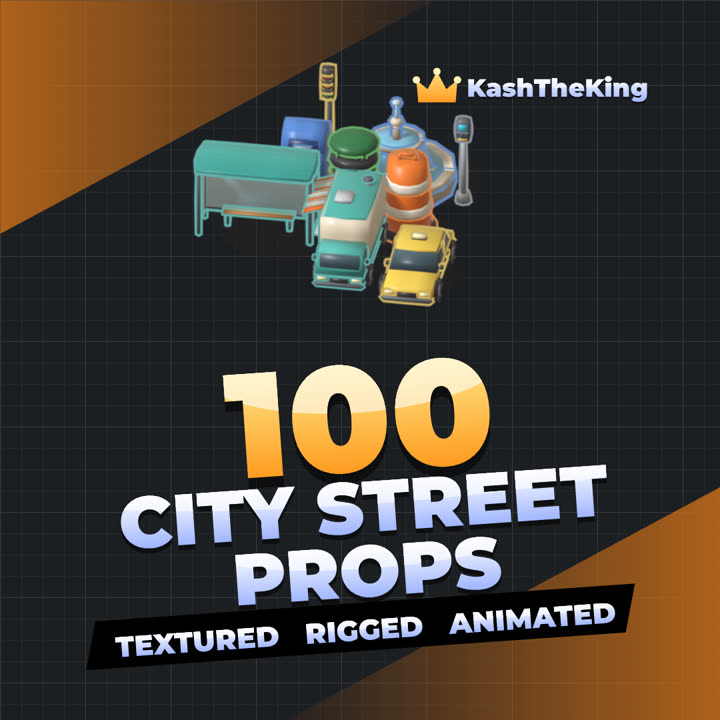 100 City Street Props Roblox asset pack thumbnail