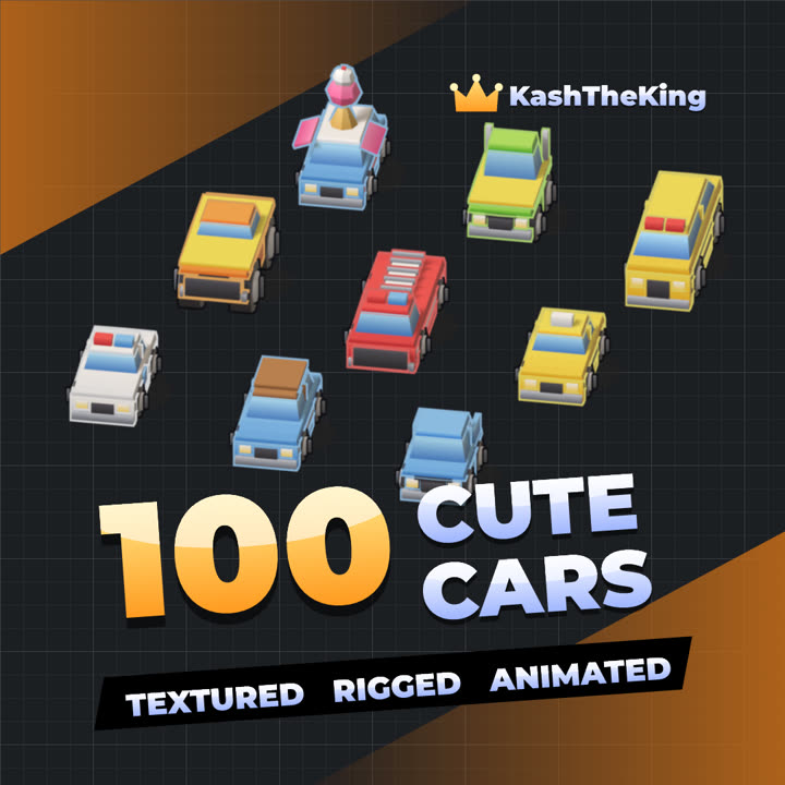100 Cute Cars Roblox asset pack