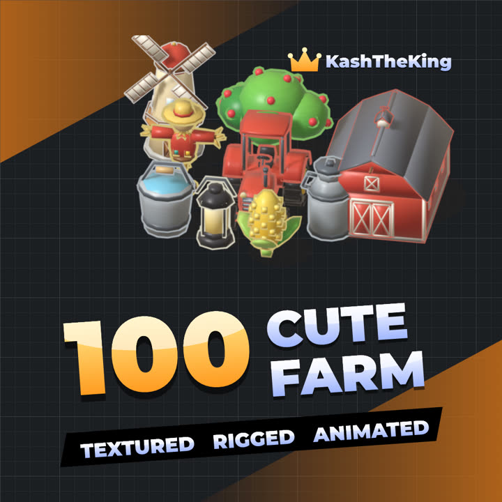 100 Cute Farm Assets Roblox asset pack thumbnail
