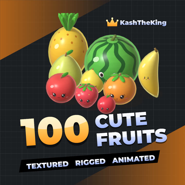 100 Cute Fruits Roblox asset pack
