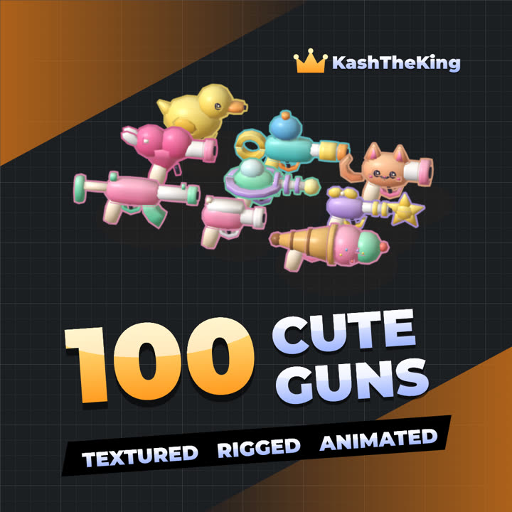 100 Cute Guns Roblox asset pack