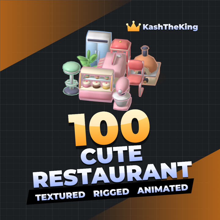 100 Cute Restaurant Assets Roblox asset pack thumbnail