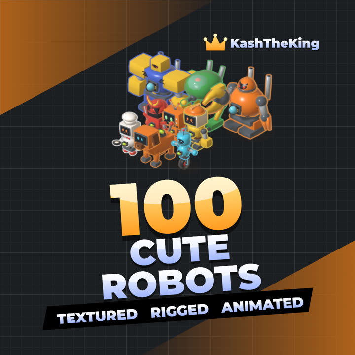 100 Cute Robots Roblox asset pack thumbnail