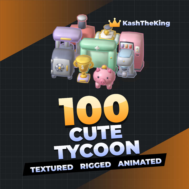 100 Cute Tycoon Assets Roblox asset pack