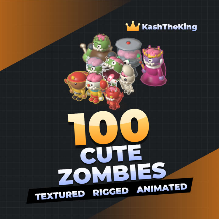 100 Cute Zombie Apocalypse Roblox asset pack thumbnail