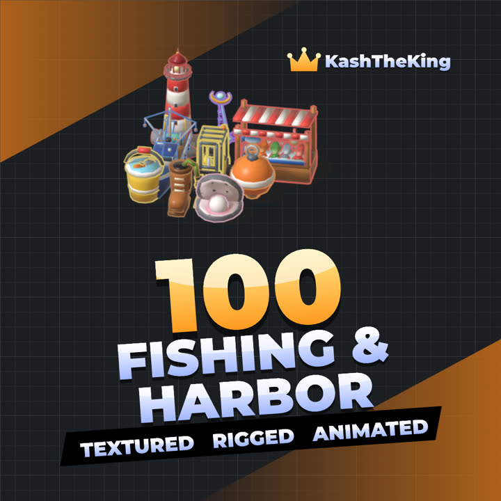 100 Fishing & Harbor Assets Roblox asset pack thumbnail