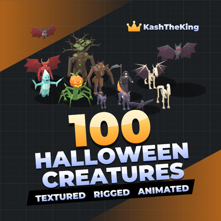 100 Halloween Creatures Roblox asset pack thumbnail