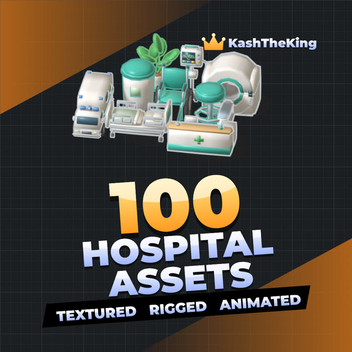 100 Hospital Assets Roblox asset pack thumbnail