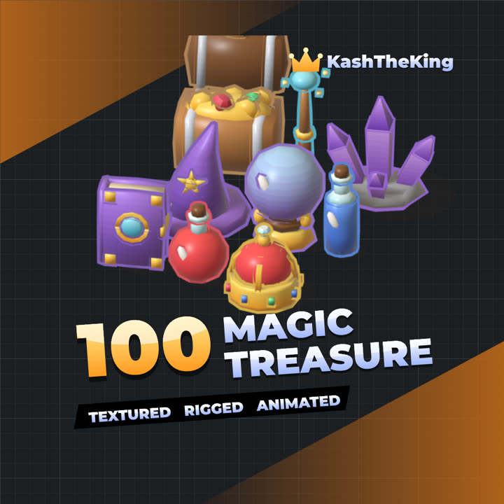 100 Magic & Treasure Items Roblox asset pack