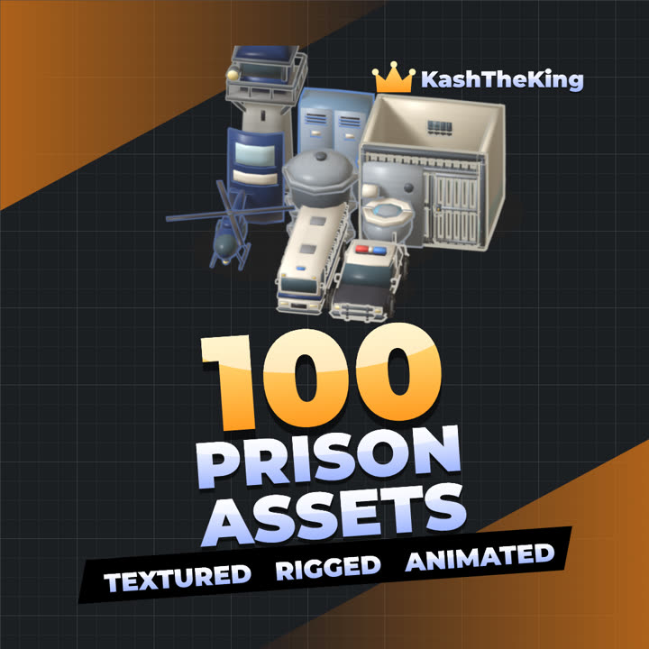100 Prison Assets Roblox asset pack