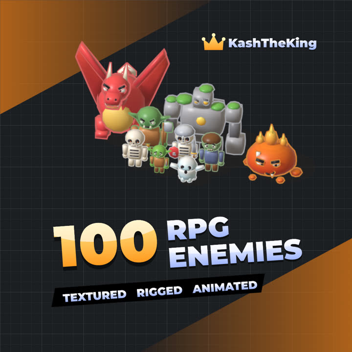 100 RPG Enemies Roblox asset pack