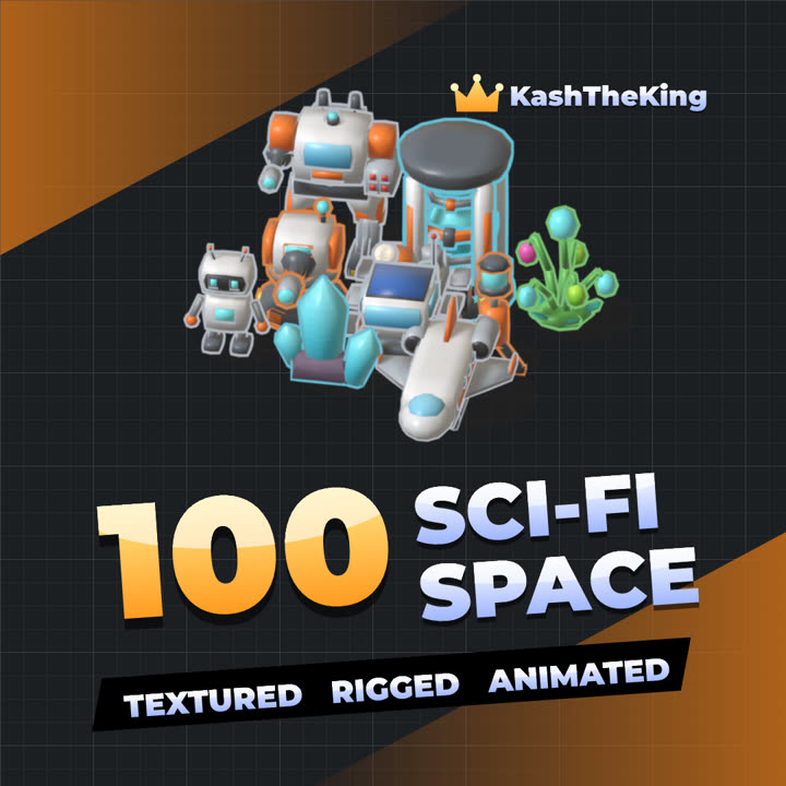 100 Sci-Fi Space Assets Roblox asset pack thumbnail
