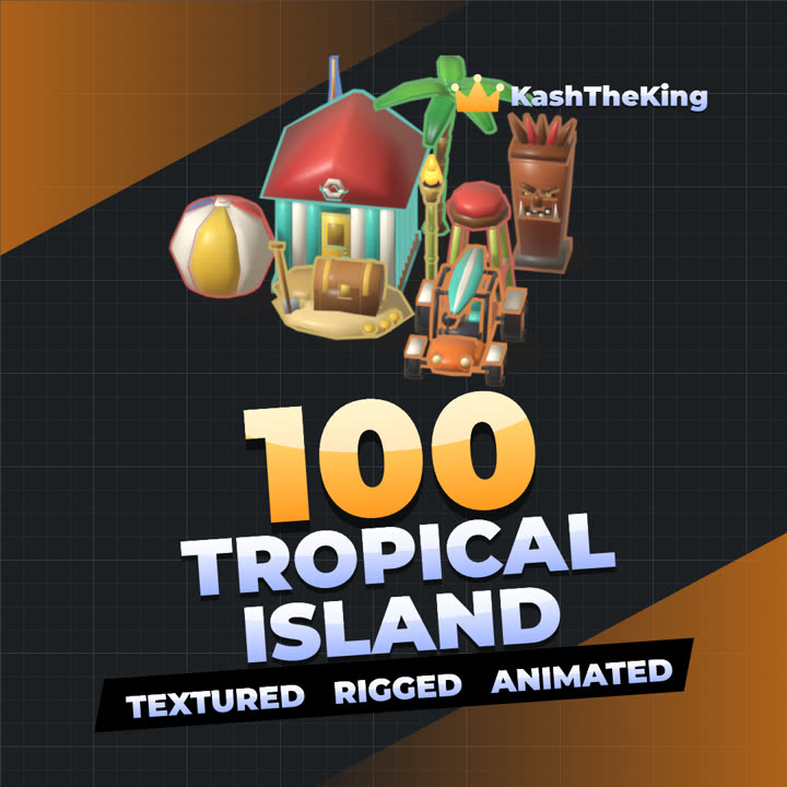 100 Tropical Island Assets Roblox asset pack thumbnail