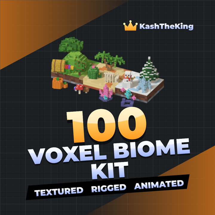 100 Voxel Biome Kit Roblox asset pack thumbnail