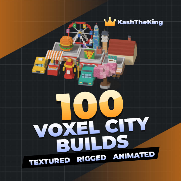 100 Voxel City Builds Roblox asset pack thumbnail