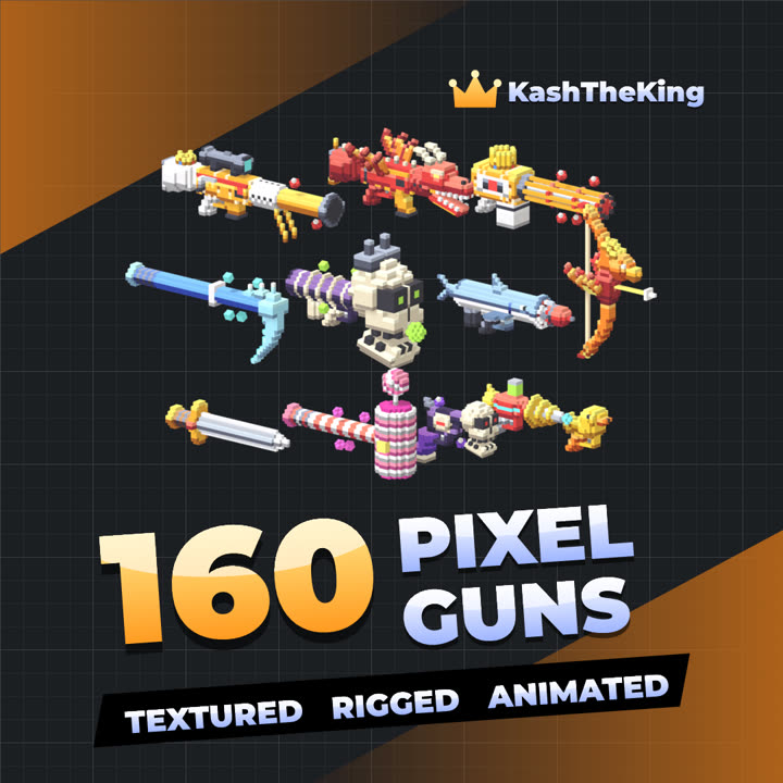 160 Pixel Guns Roblox asset pack thumbnail