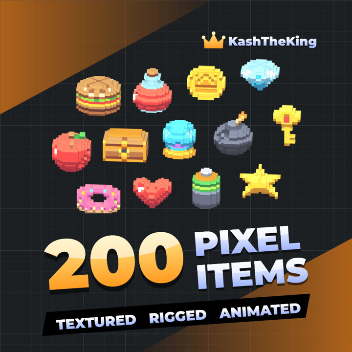200 Pixel Items Roblox asset pack thumbnail