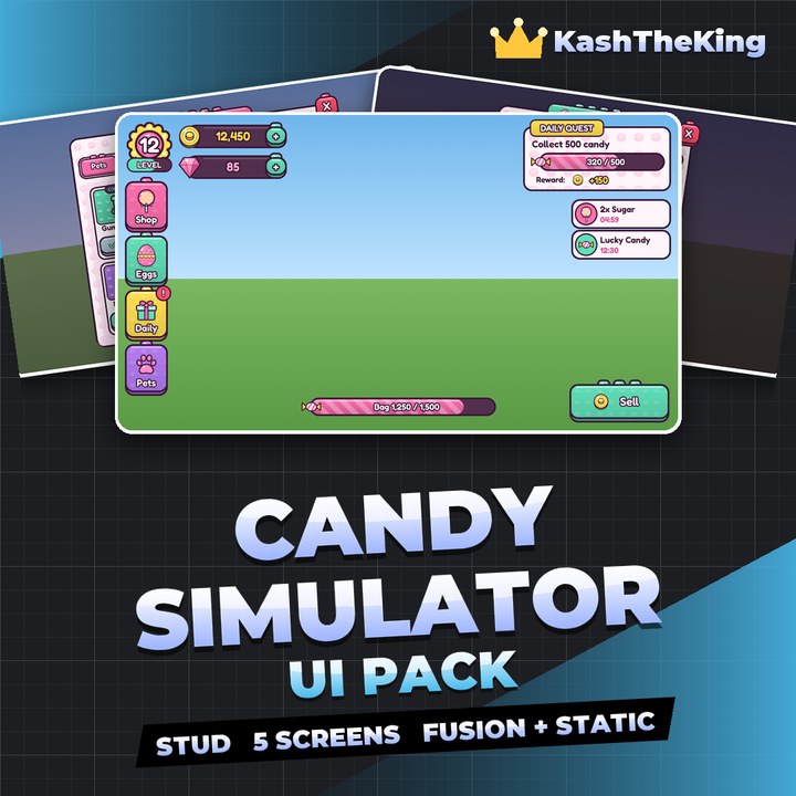 Candy Simulator UI Pack - Stud Roblox UI Pack thumbnail