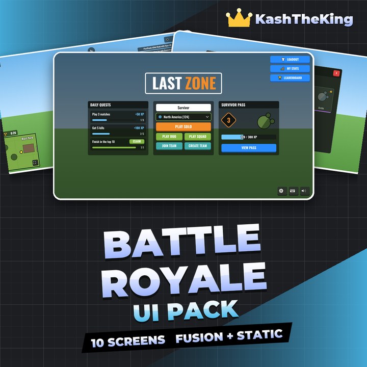 Battle Royale UI Pack - Flat Roblox UI Pack